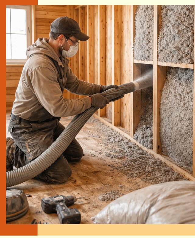 Утепление дачного дома эковатой в Острогожске — быстро и надёжно