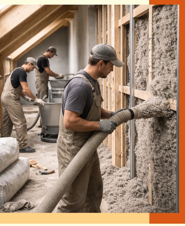 Утепление таунхауса эковатой в Острогожске от 2295 руб./м² — монтаж и задувка | ТепломастерСтг