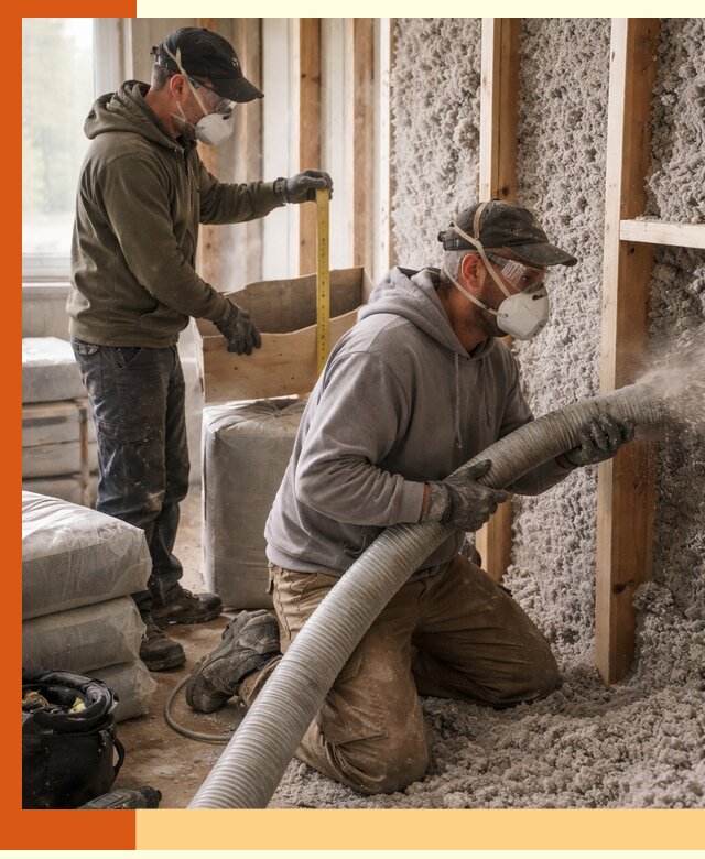 Утепление таунхауса эковатой в Острогожске для максимально теплых стен