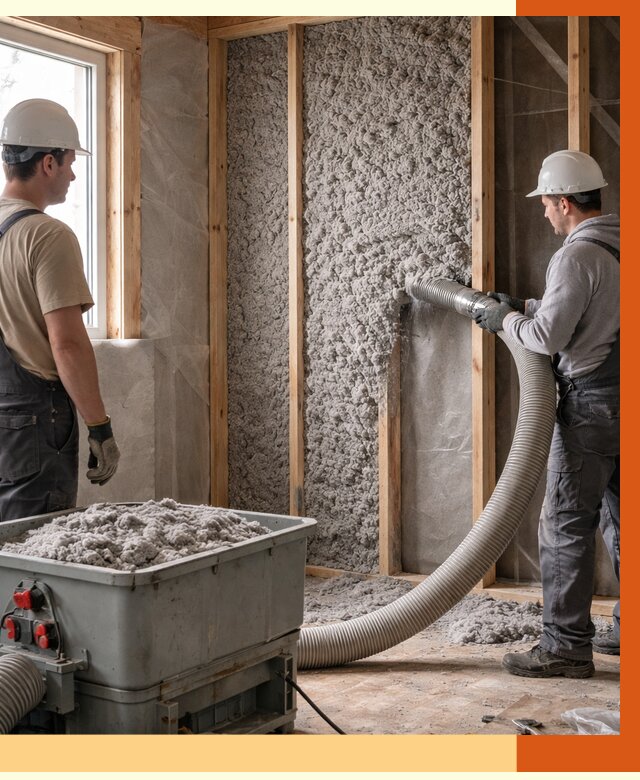 Утепление каркасного дома эковатой в Острогожске от 1878 руб. | ТепломастерСтг