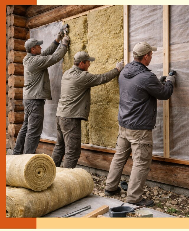 Утепление деревянного дома в Острогожске эффективными технологиями