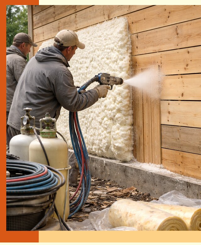 Утепление деревянного дома пенополиуретаном в Острогожске