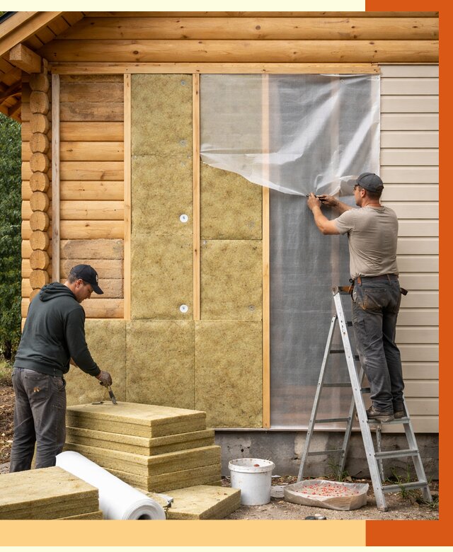 Утепление дома из бруса в Острогожске от 3912 руб./м2 — работы под ключ | ТепломастерСтг