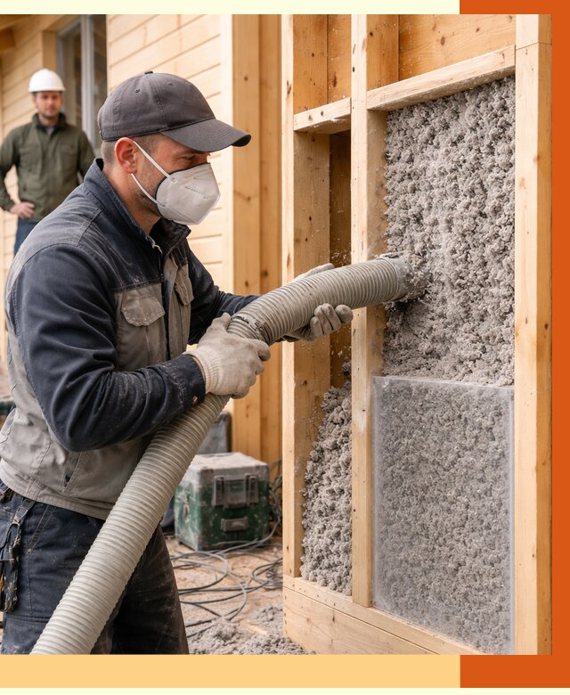 Утепление дома из бруса эковатой в Острогожске от 1930 руб/м2 | ТепломастерСтг