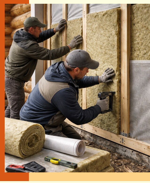 Утепление бревенчатого дома под ключ в Острогожске