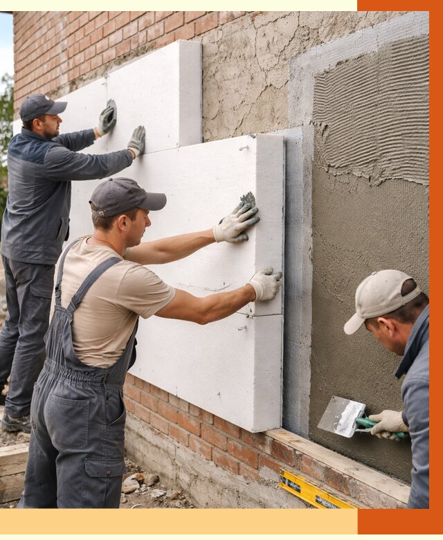 Утепление кирпичного дома в Острогожске от 4381 руб. под ключ | ТепломастерСтг