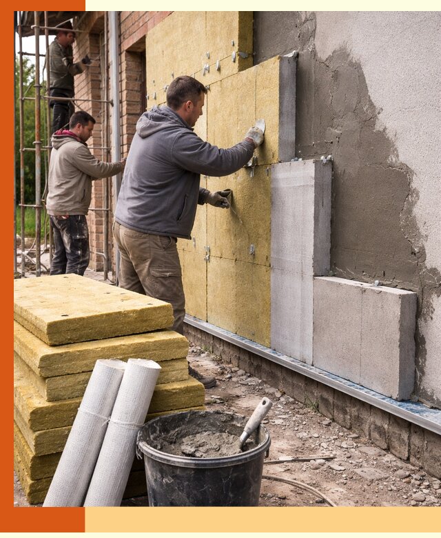 Утепление кирпичного дома под ключ в Острогожске