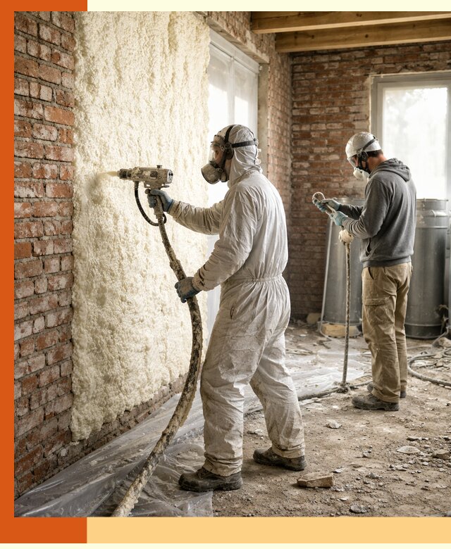 Утепление кирпичного дома пенополиуретаном в Острогожске