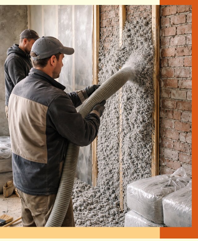 Утепление кирпичного дома эковатой в Острогожске от 2451 руб./м² | ТепломастерСтг