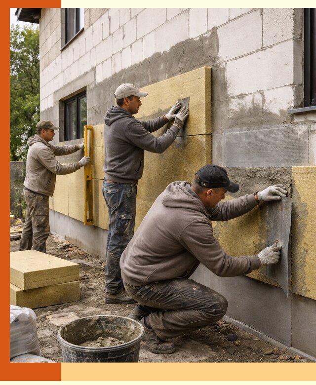Утепление дома из газобетона в Острогожске качественно и долговечно