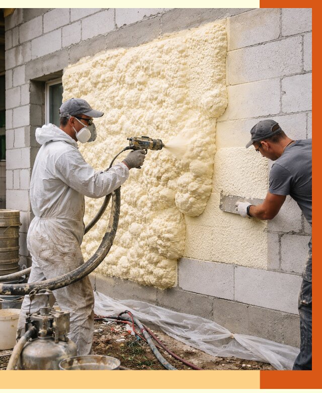 Утепление дома из газобетона ППУ в Острогожске от 5007 руб./м² под ключ | ТепломастерСтг