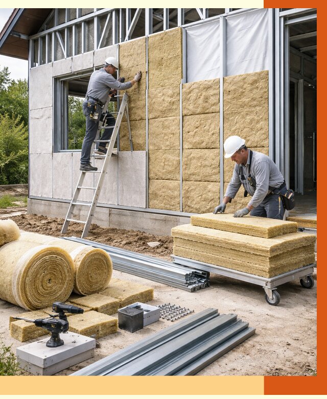 Утепление дома из ЛСТК в Острогожске от 5424 руб./м² — профессионально | ТепломастерСтг