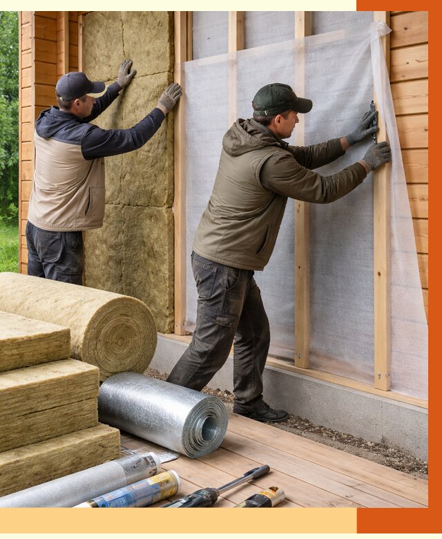 Утепление дома из двойного бруса в Острогожске от 5007 руб./м² — ТепломастерСтг под ключ