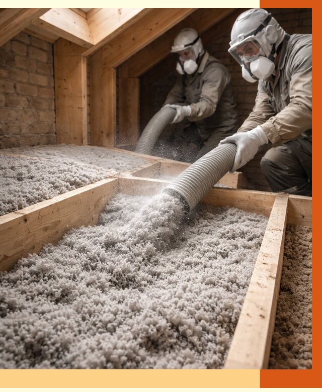 Утепление коттеджа эковатой в Острогожске от 2608 руб./м² — комплексная задувка и монтаж | ТепломастерСтг