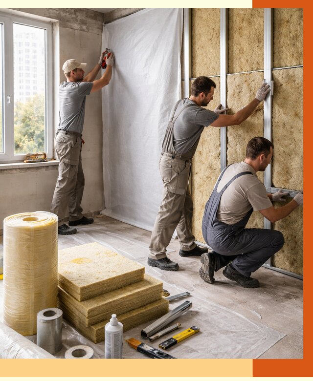 Утепление квартиры в Острогожске от 4694 руб/м2 — утеплить квартиру изнутри и снаружи | ТепломастерСтг