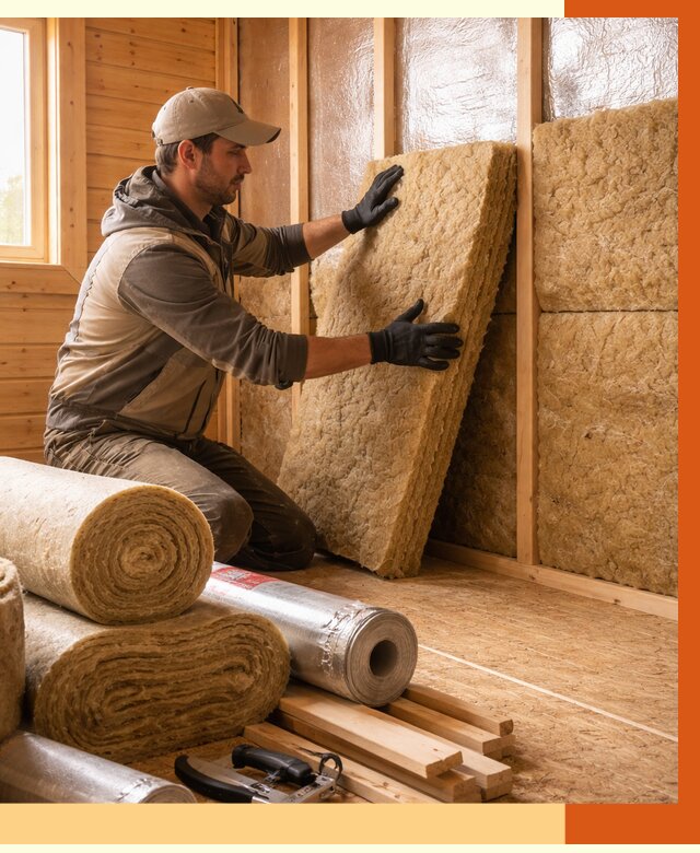 Утепление бани в Острогожске под ключ от 4694 руб./м2 — утеплить потолок, пол и стены | ТепломастерСтг