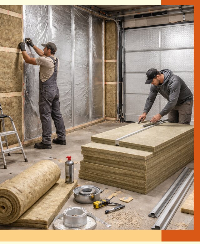 Утепление гаража в Острогожске от 4694 руб/м2 — комплексное утепление ворот и стен | ТепломастерСтг