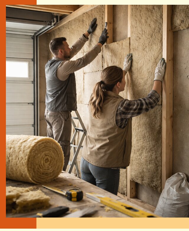 Утепление гаража изнутри в Острогожске: быстро и надежно