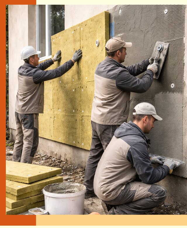 Утепление фасада под штукатурку в Острогожске — энергоэффективная технология