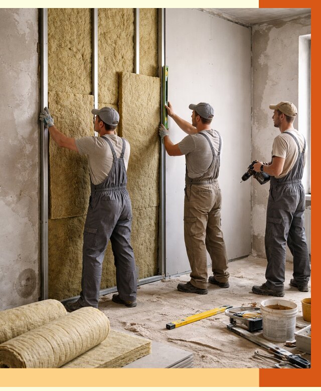 Утепление стен изнутри в Острогожске от 2347 руб/м² под ключ | ТепломастерСтг