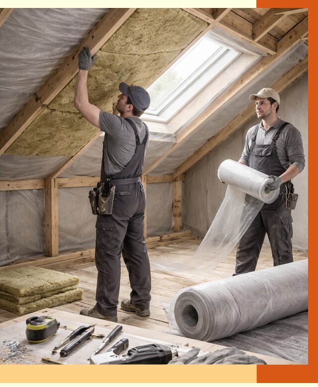 Утепление крыши изнутри мансарды в Острогожске от 4381 руб./м² | ТепломастерСтг