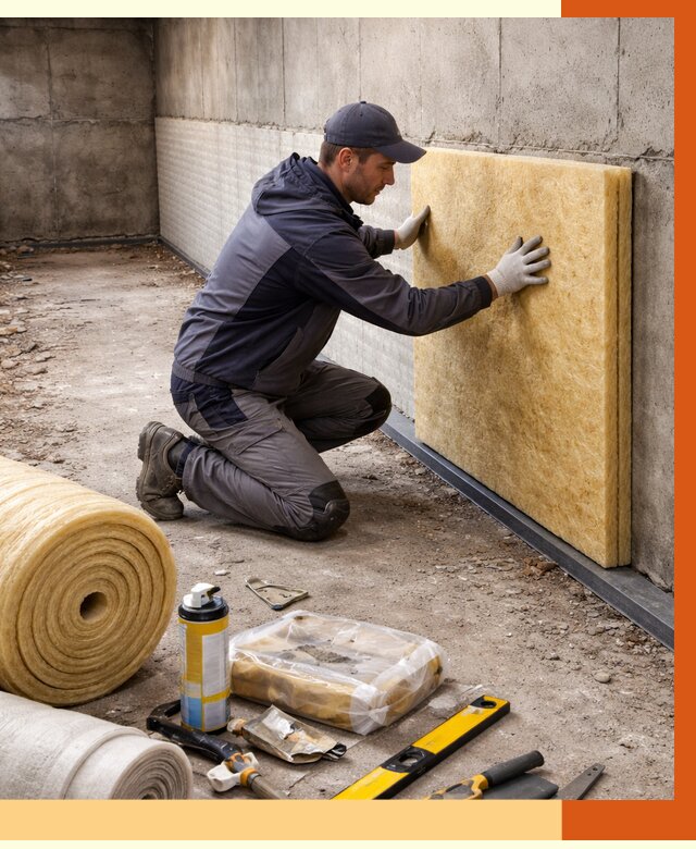 Утепление фундамента изнутри в Острогожске от 4381 руб./м2 — работы под ключ | ТепломастерСтг