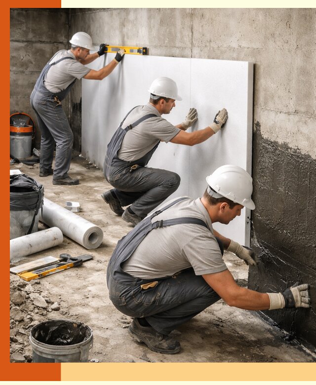 Утепление фундамента изнутри профессионально в Острогожске