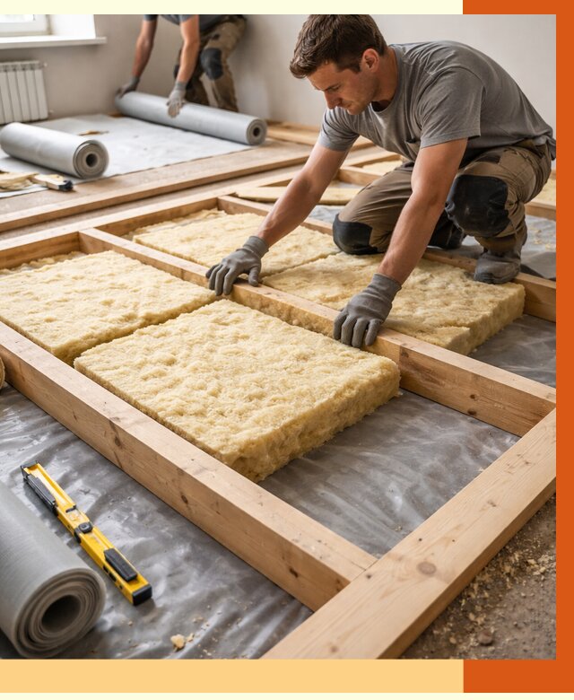 Утепление деревянного пола в Острогожске от 1565 руб./м2 под ключ | ТепломастерСтг