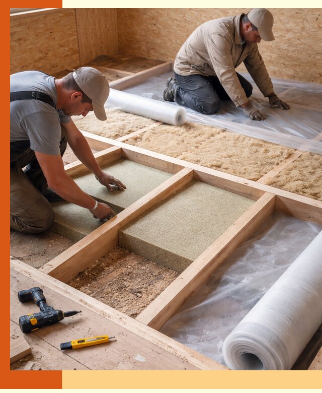 Профессиональное утепление деревянного пола в Острогожске