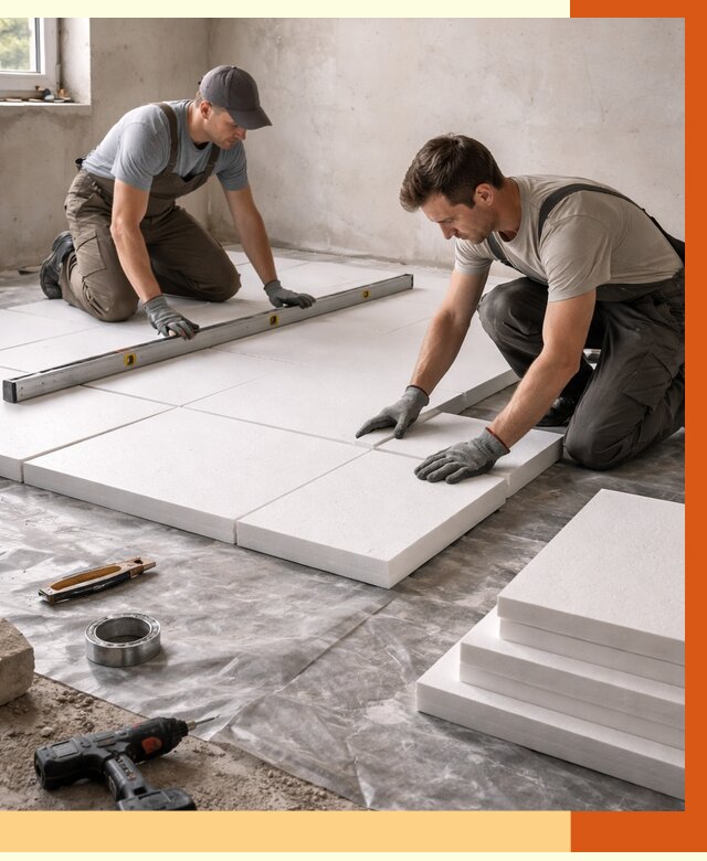 Утепление бетонного пола в Острогожске от 2608 руб/м2 — монтаж и цена | ТепломастерСтг