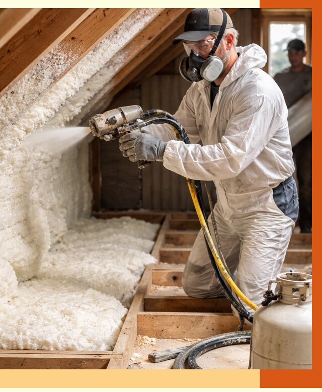 Утепление чердака ППУ в Острогожске от 8992 руб./м2 — услуга под ключ | ТепломастерСтг