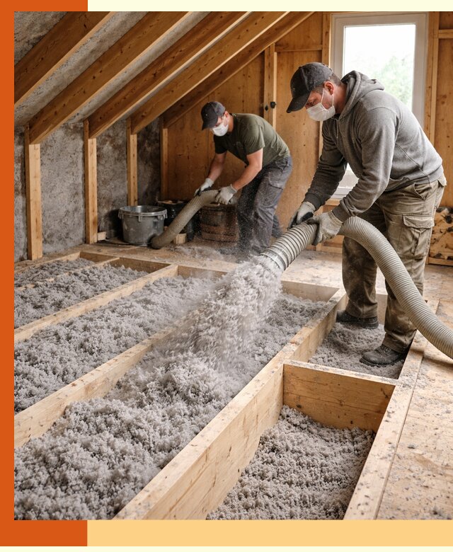 Утепление мансарды эковатой в Острогожске с гарантией качества