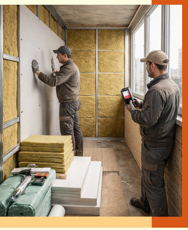 Утепление балкона в Острогожске от 4694 руб. под ключ | ТепломастерСтг