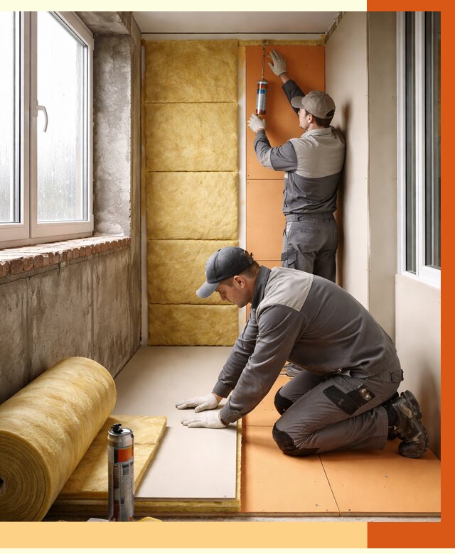 Утепление лоджии под ключ в Острогожске от 6780 руб/м2 — комплексное решение | ТепломастерСтг