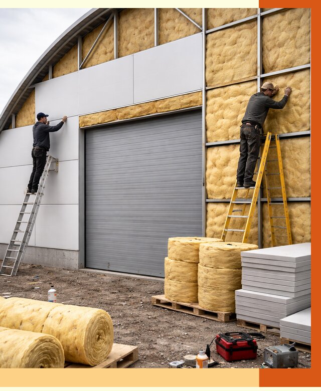 Утепление ангара пенополиуретаном в Острогожске от 7510 руб./м² — комплекс от ТепломастерСтг