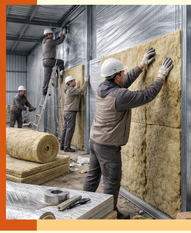 Утепление металлического склада в Острогожске: теплоизоляция и герметизация