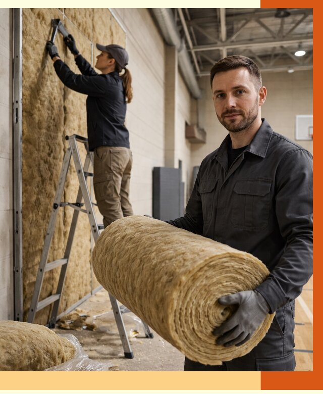 Утепление спортзала в Острогожске от 7823 руб/м2 — комплексное утепление под ключ | ТепломастерСтг