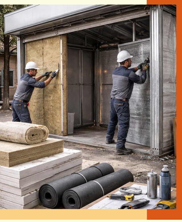 Утепление павильона шаурма в Острогожске под ключ от 1252 руб. за м² | ТепломастерСтг