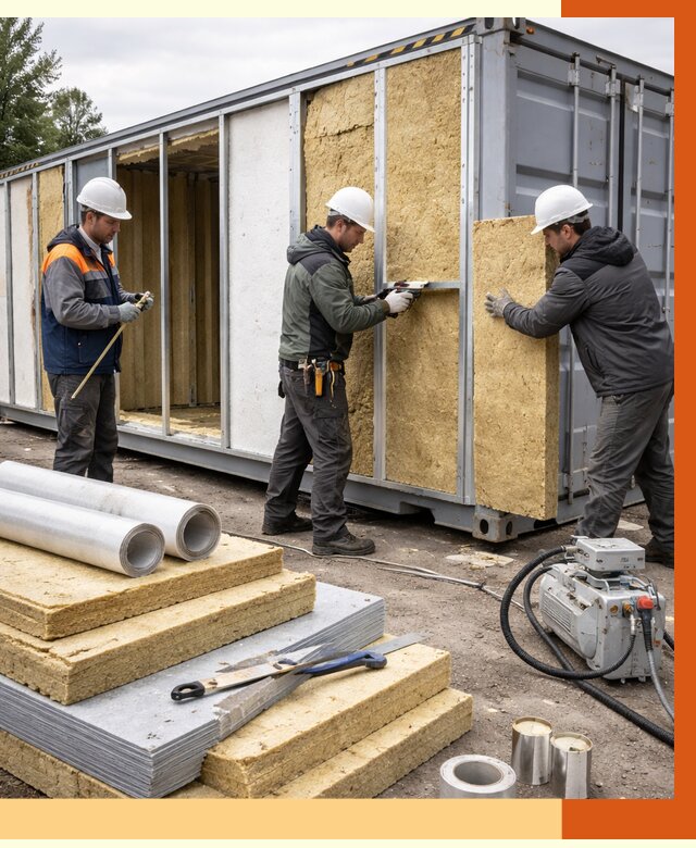 Утепление морского контейнера в Острогожске от 3912 руб. под ключ | ТепломастерСтг