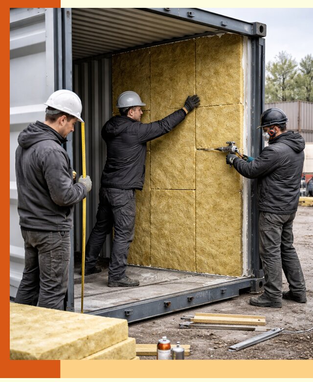 Утепление морского контейнера в Острогожске: надежная теплоизоляция и защита