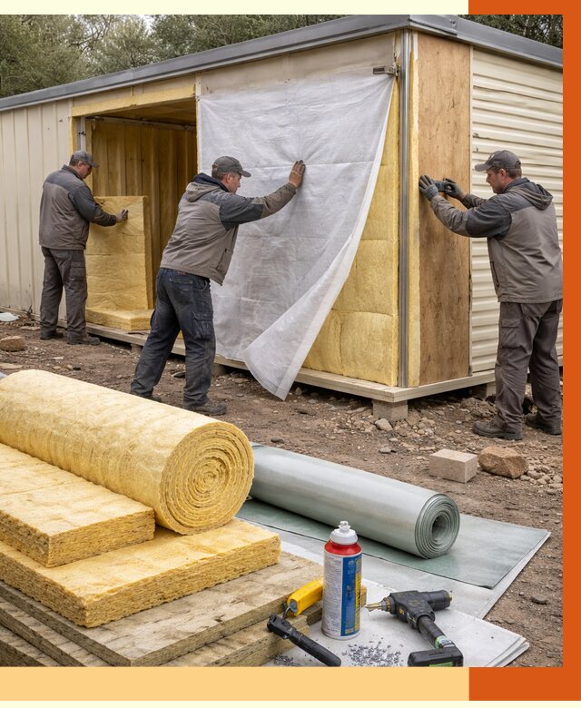 Утепление строительной бытовки в Острогожске от 13039 руб. под ключ | ТепломастерСтг