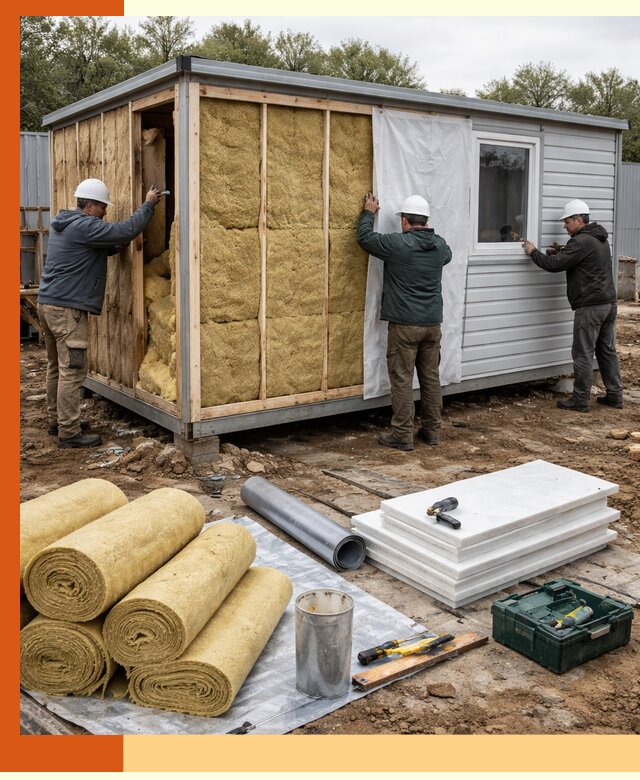 Утепление строительной бытовки под ключ в Острогожске для любых условий