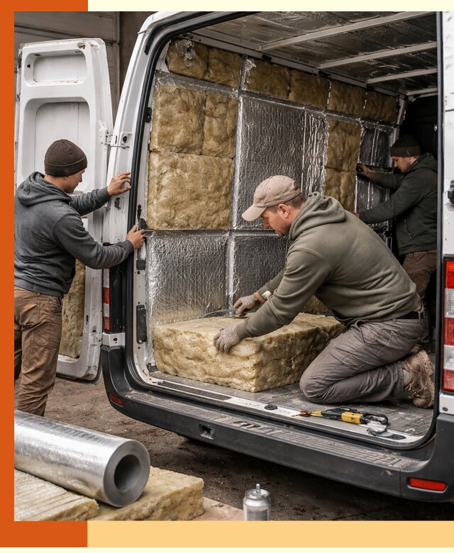 Утепление фургона в Острогожске: профессиональная теплоизоляция и шумоизоляция