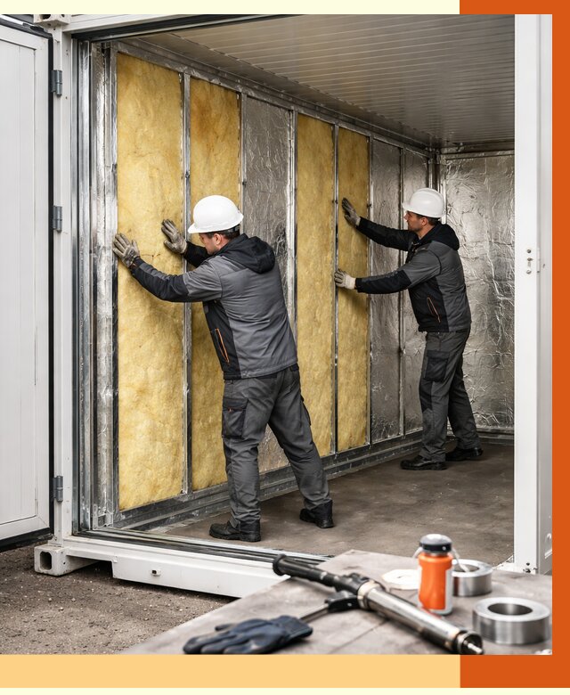 Утепление рефрижераторного контейнера в Острогожске от 46940 руб./м² | ТепломастерСтг