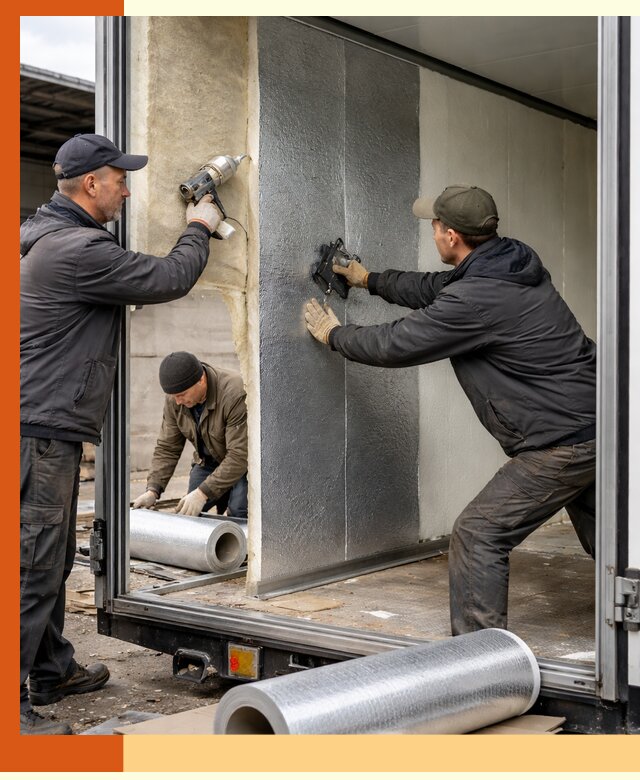 Утепление холодильного кузова в Острогожске — монтаж и теплоизоляция