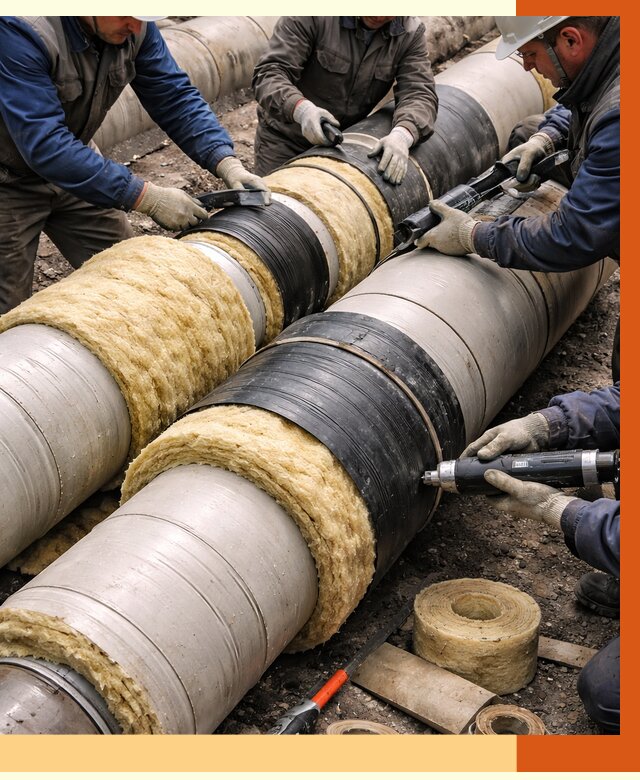 Утепление трубопровода в Острогожске под ключ от 1930 руб. — надежно и выгодно | ТепломастерСтг