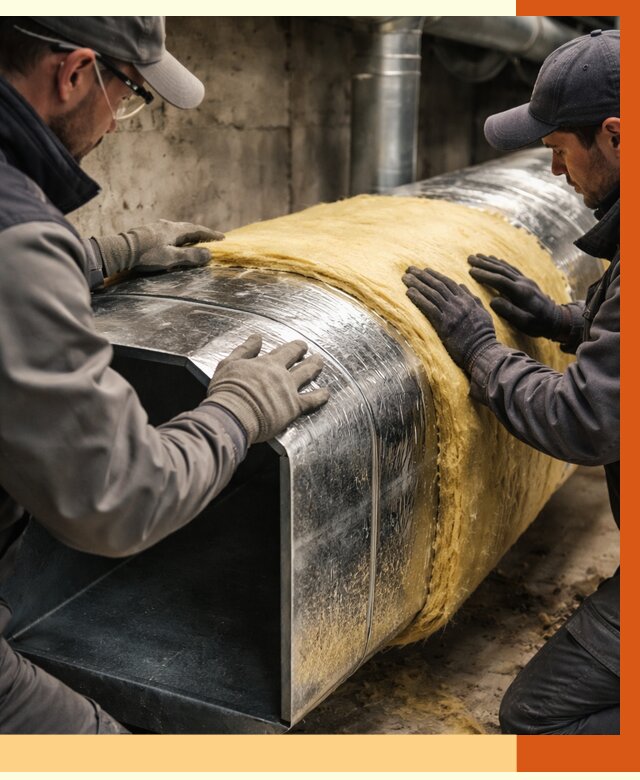 Утепление воздуховодов в Острогожске от 4381 руб. — теплоизоляция вентиляции | ТепломастерСтг