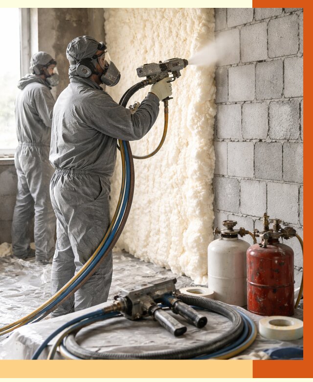 Утепление блочной стены ППУ в Острогожске от 4433 руб./м² — ТепломастерСтг