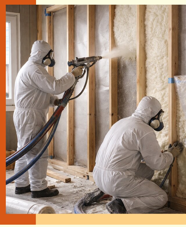 Утепление каркасной стены ППУ в Острогожске для домов и коттеджей