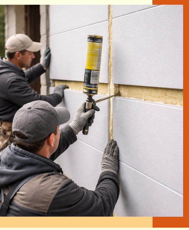 Утепление сэндвич панелей ППУ в Острогожске от 4381 руб. за м2 | ТепломастерСтг